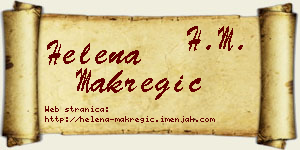 Helena Makregić vizit kartica